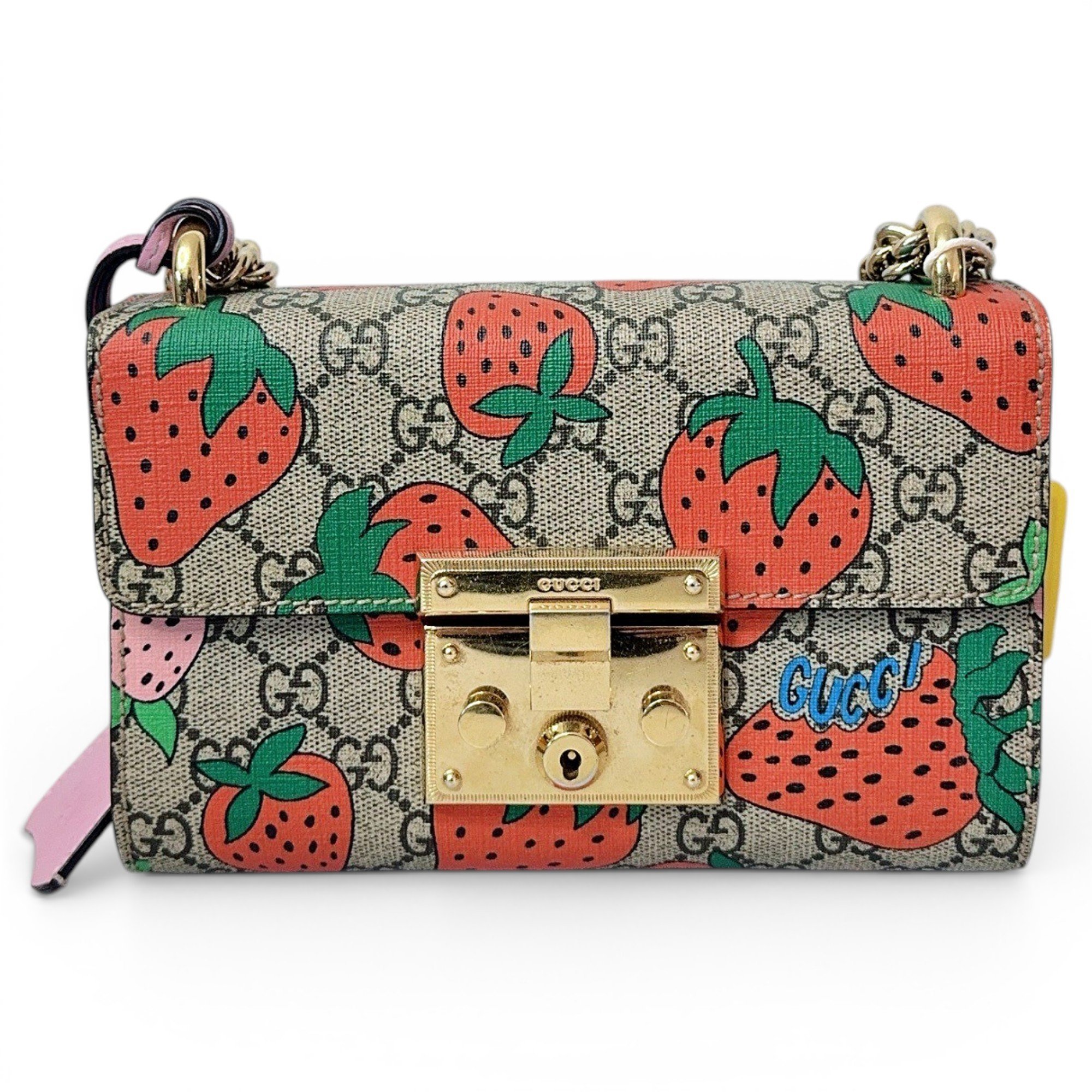 Padlock vinyl handbag