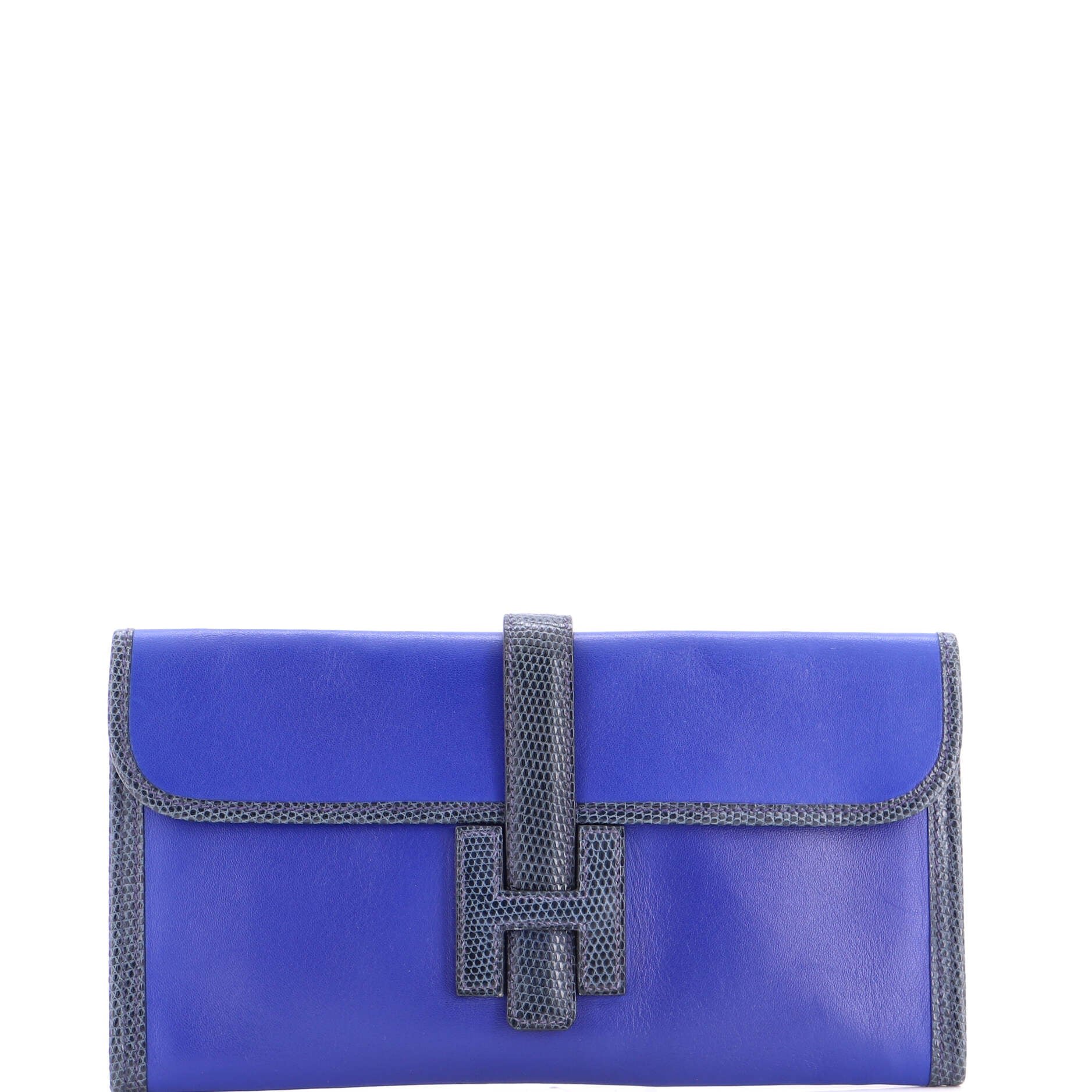 Hermes Jige Elan Clutch Swift with Lizard 29