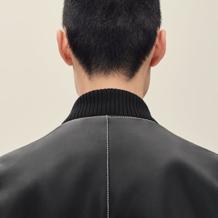 Noir "Empreinte" Rib-trim Jacket