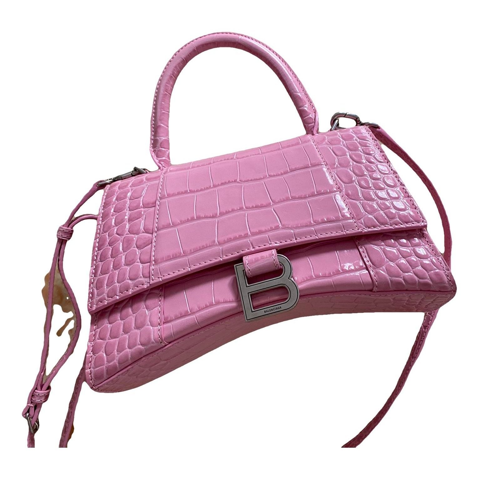 Hourglass patent leather crossbody bag