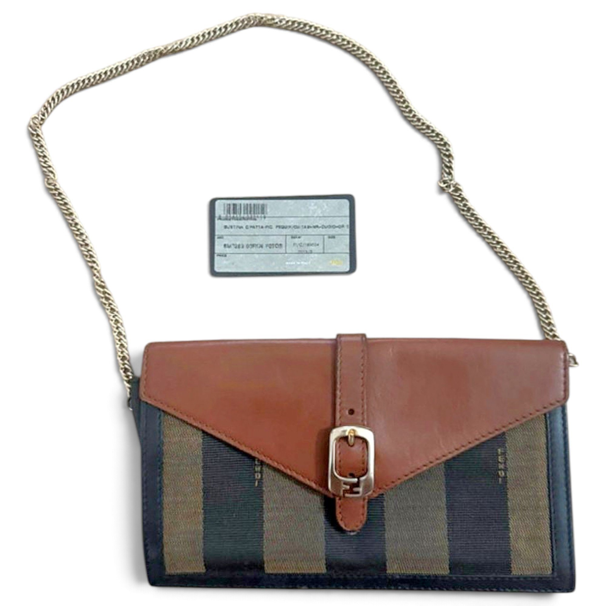 Baguette leather clutch bag