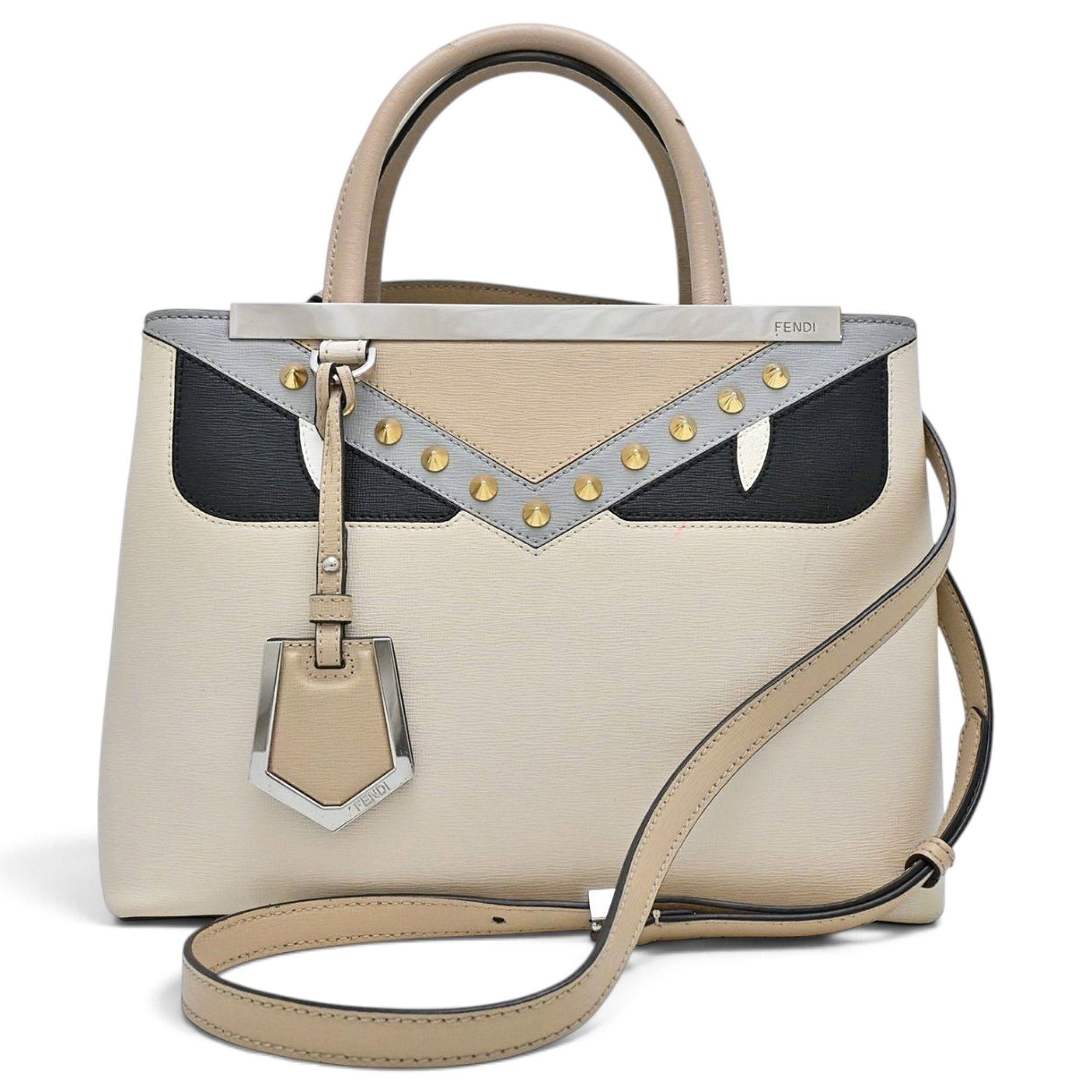 Pocket leather handbag