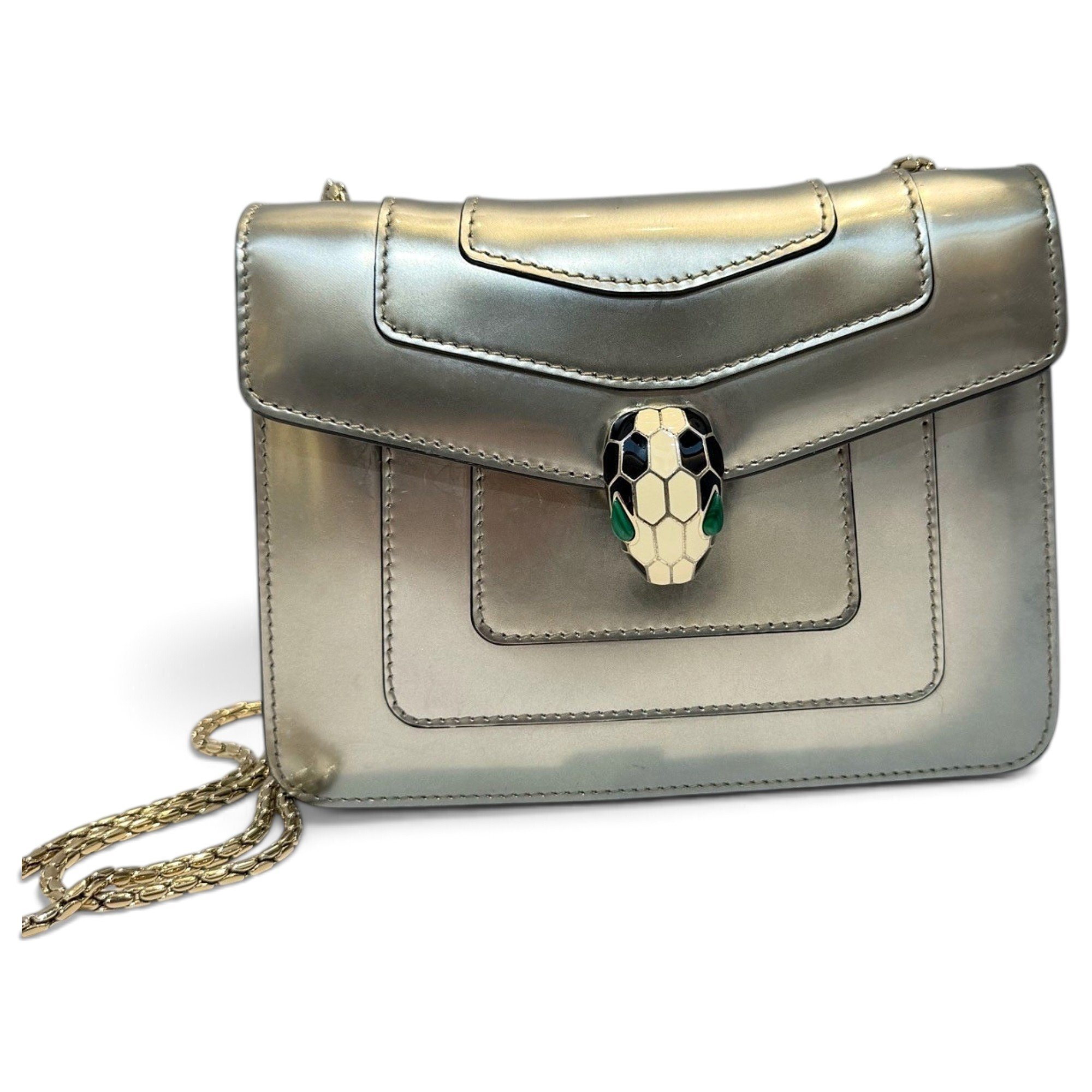 Serpenti leather handbag