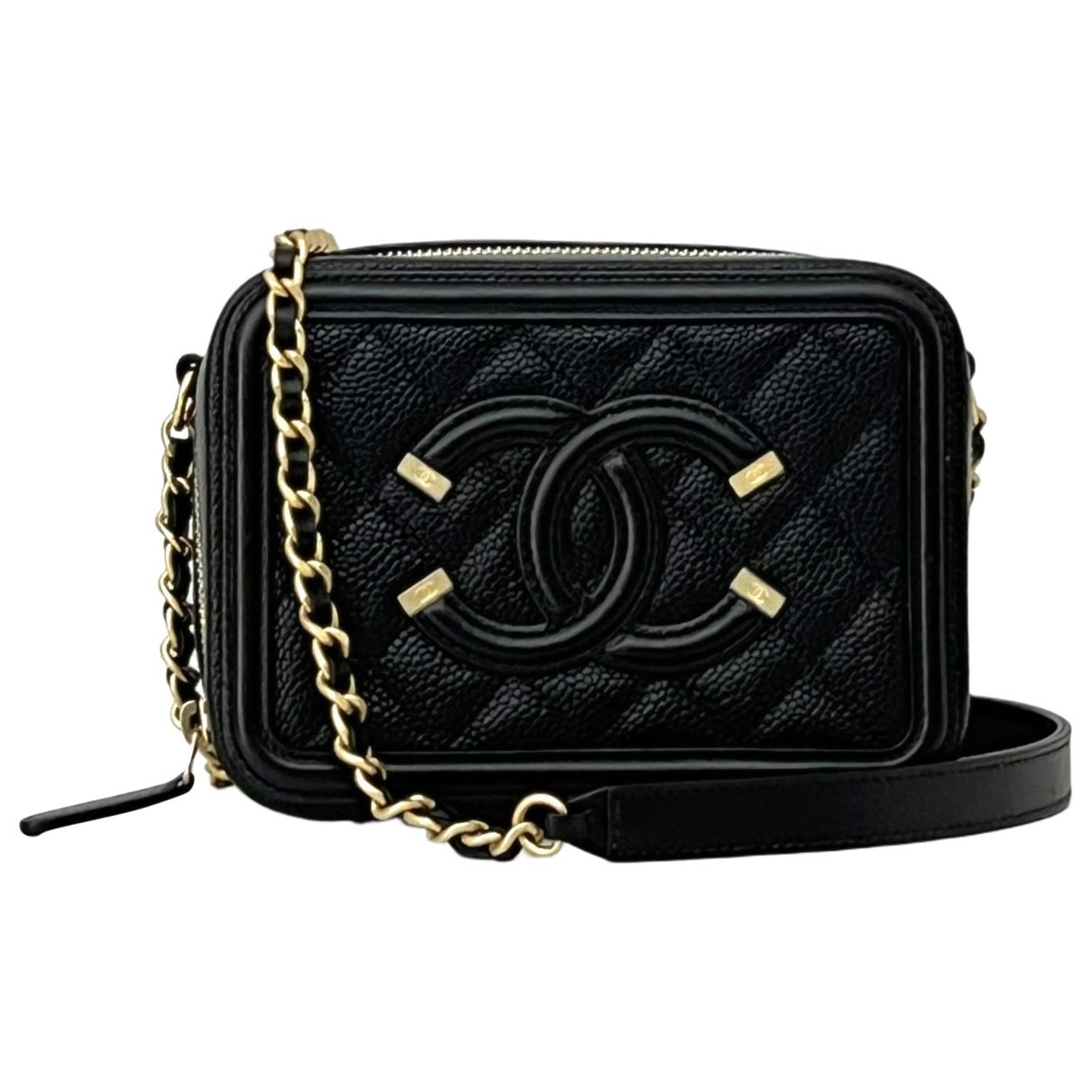 Vanity leather crossbody bag