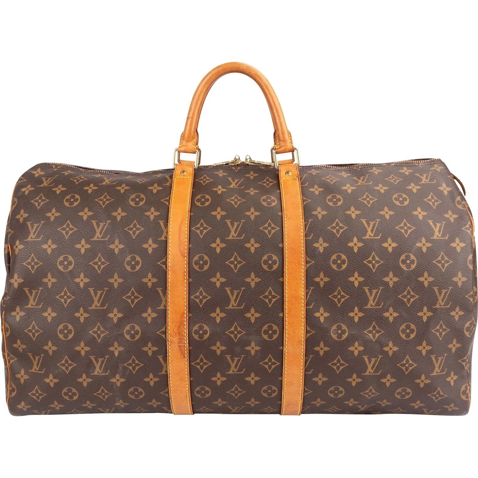 Keepall leather travel bag