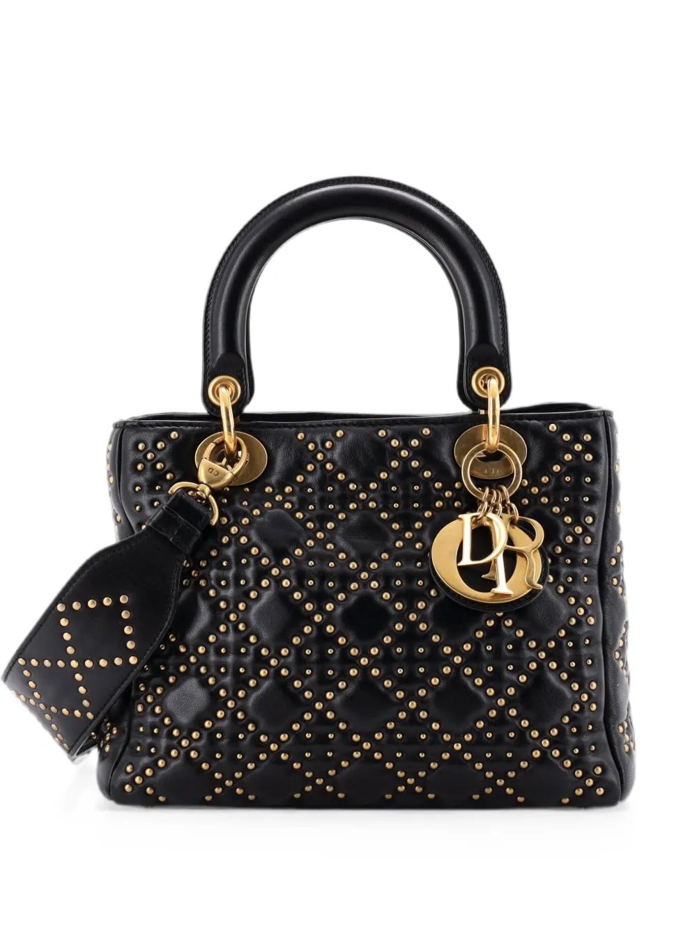 Supple Lady Dior Bag Cannage Studded Lambskin Medium satchel