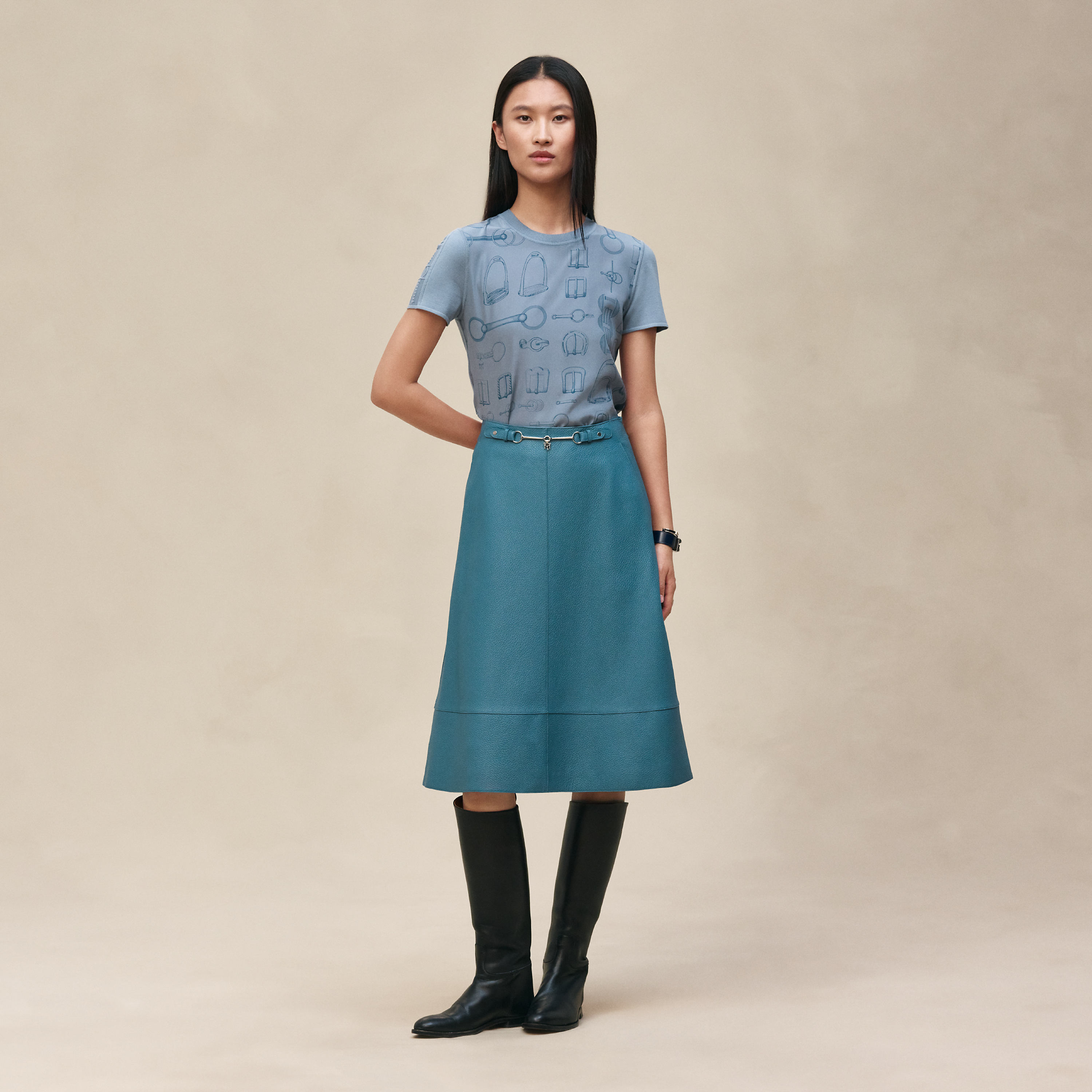 "Cahier du Colporteur" short-sleeve sweater