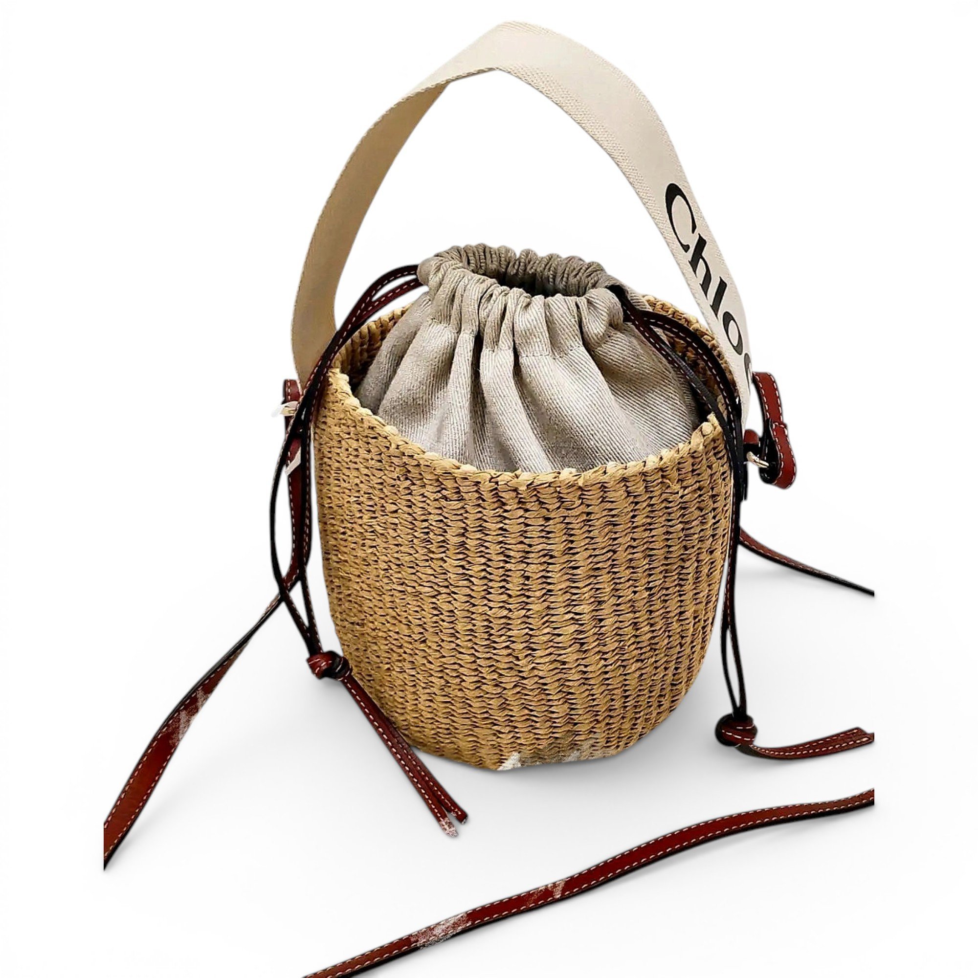 Woody Basket cloth handbag