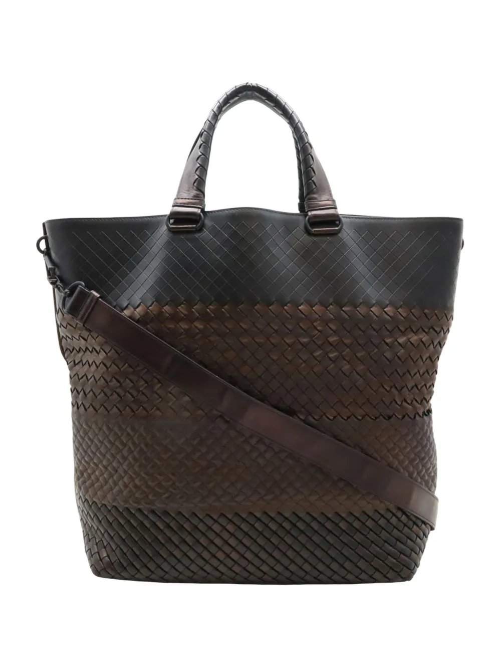 2012-2026 Bicolor Nappa Intrecciato Imperatore Convertible Tote satchel