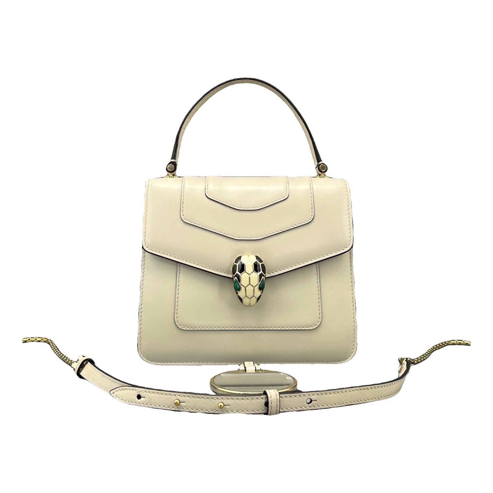 Serpenti leather handbag