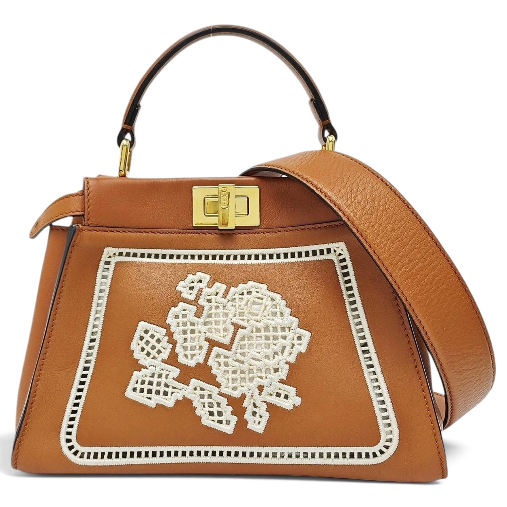 Peekaboo leather handbag