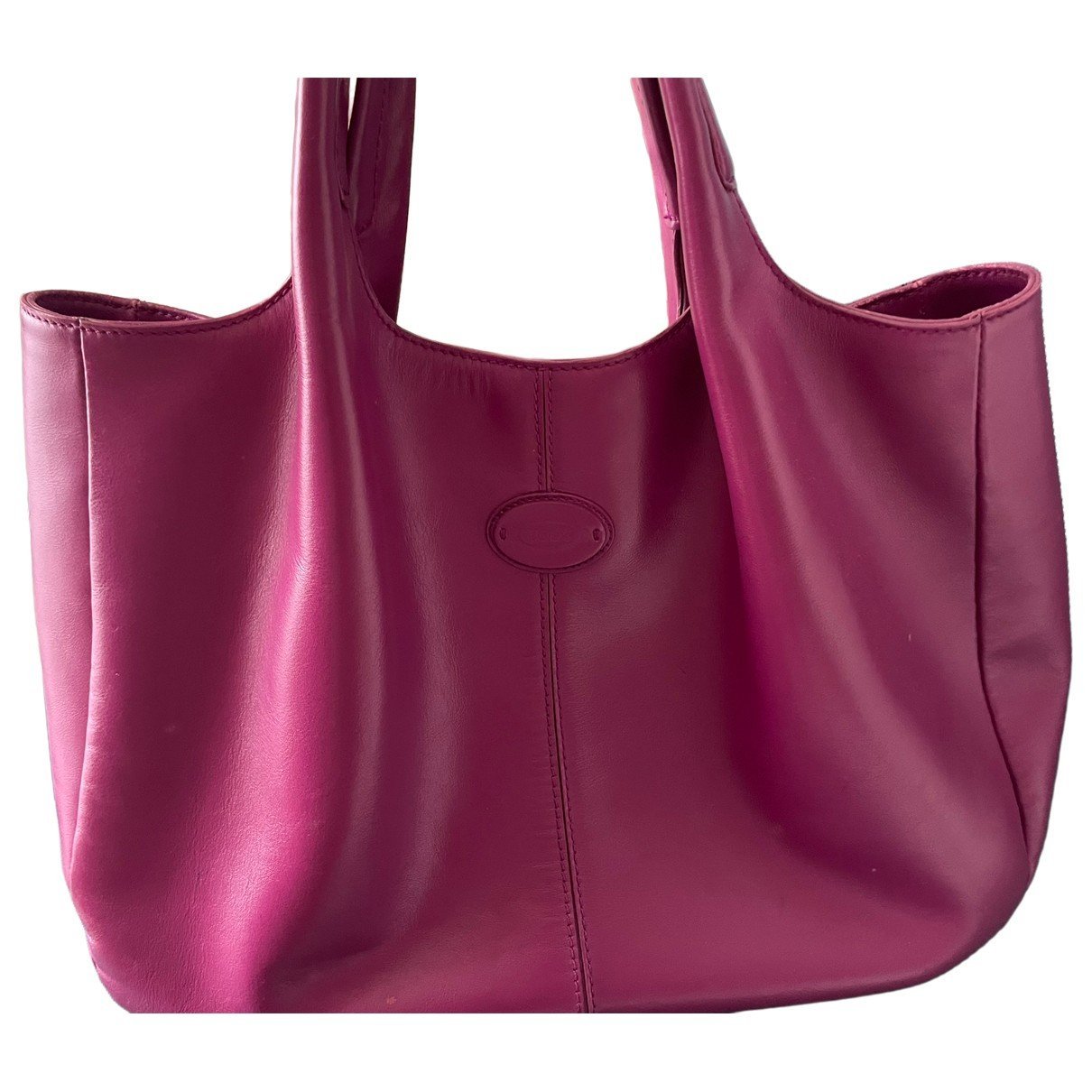 Shopping Media leather handbag