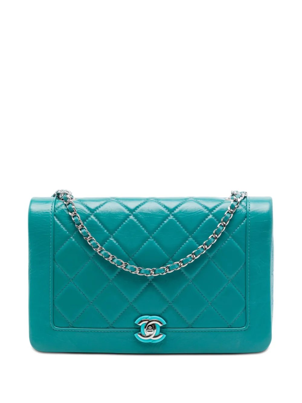 2018 Small Quilted Crumpled Calfskin Bi Vintage Full Flap crossbody bag