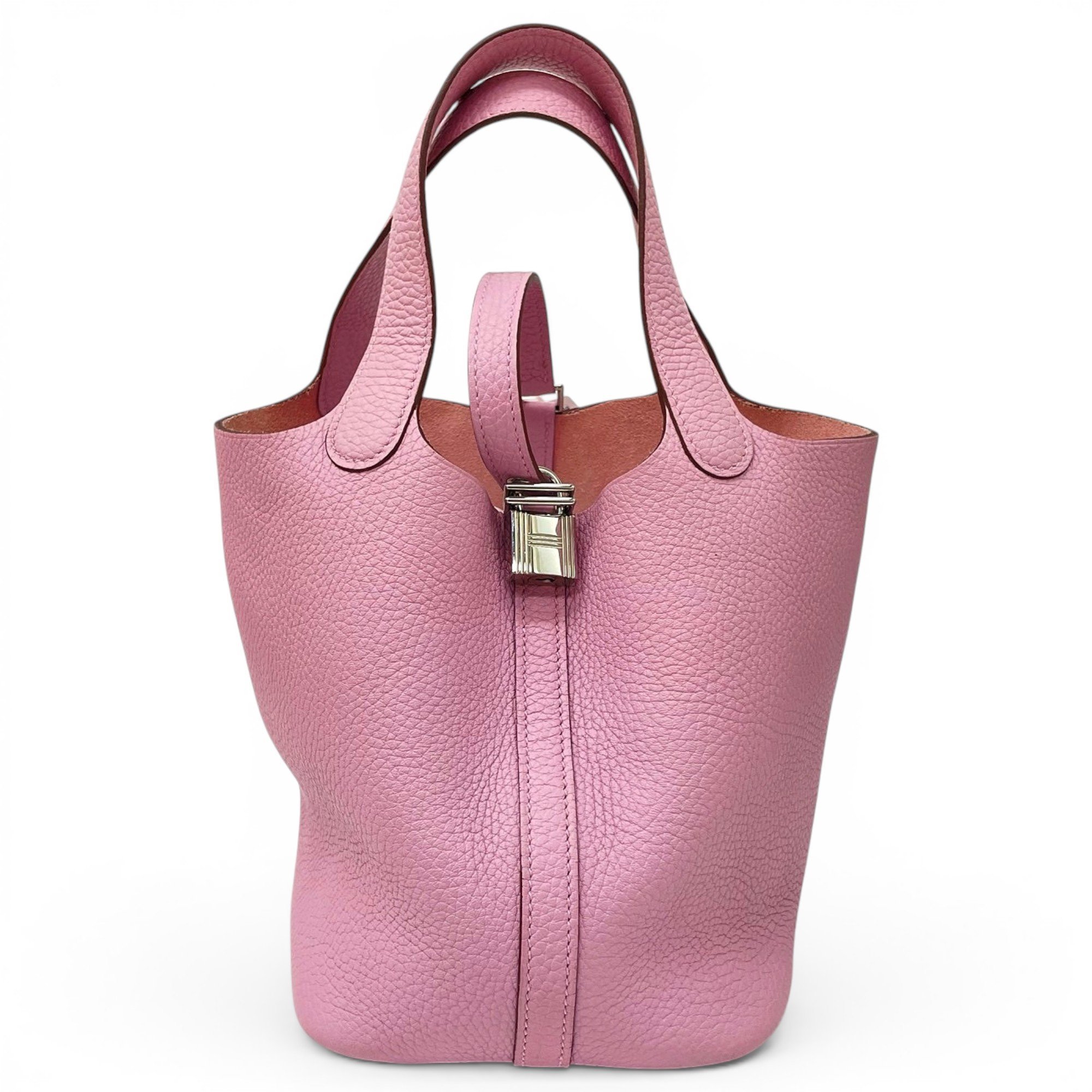 Picotin leather tote