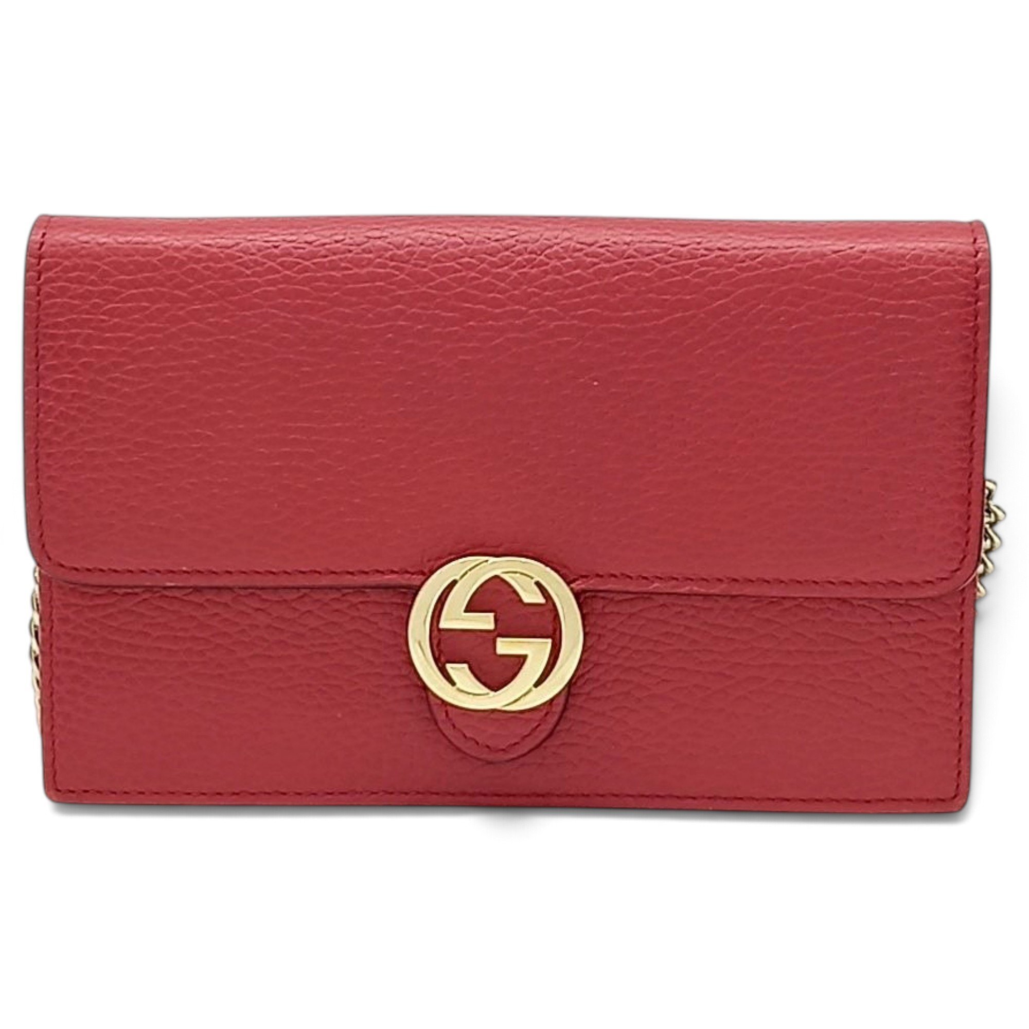 Interlocking leather crossbody bag