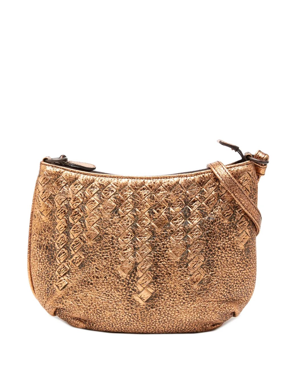 2008 Intrecciato Trimmed Metallic Leather crossbody bag