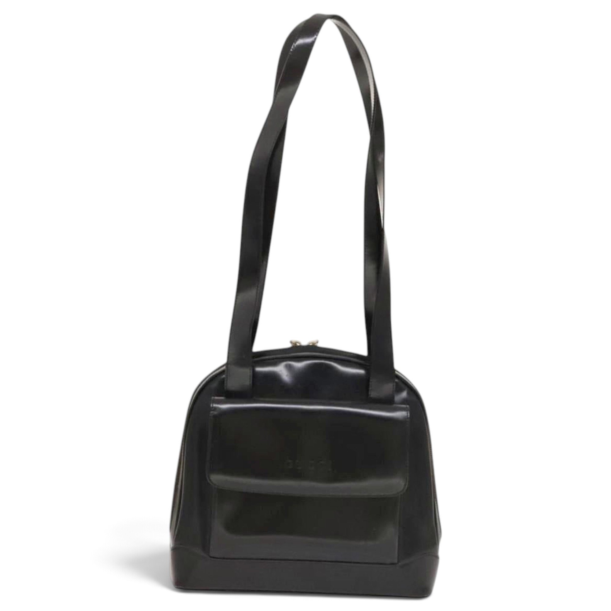 Patent leather handbag