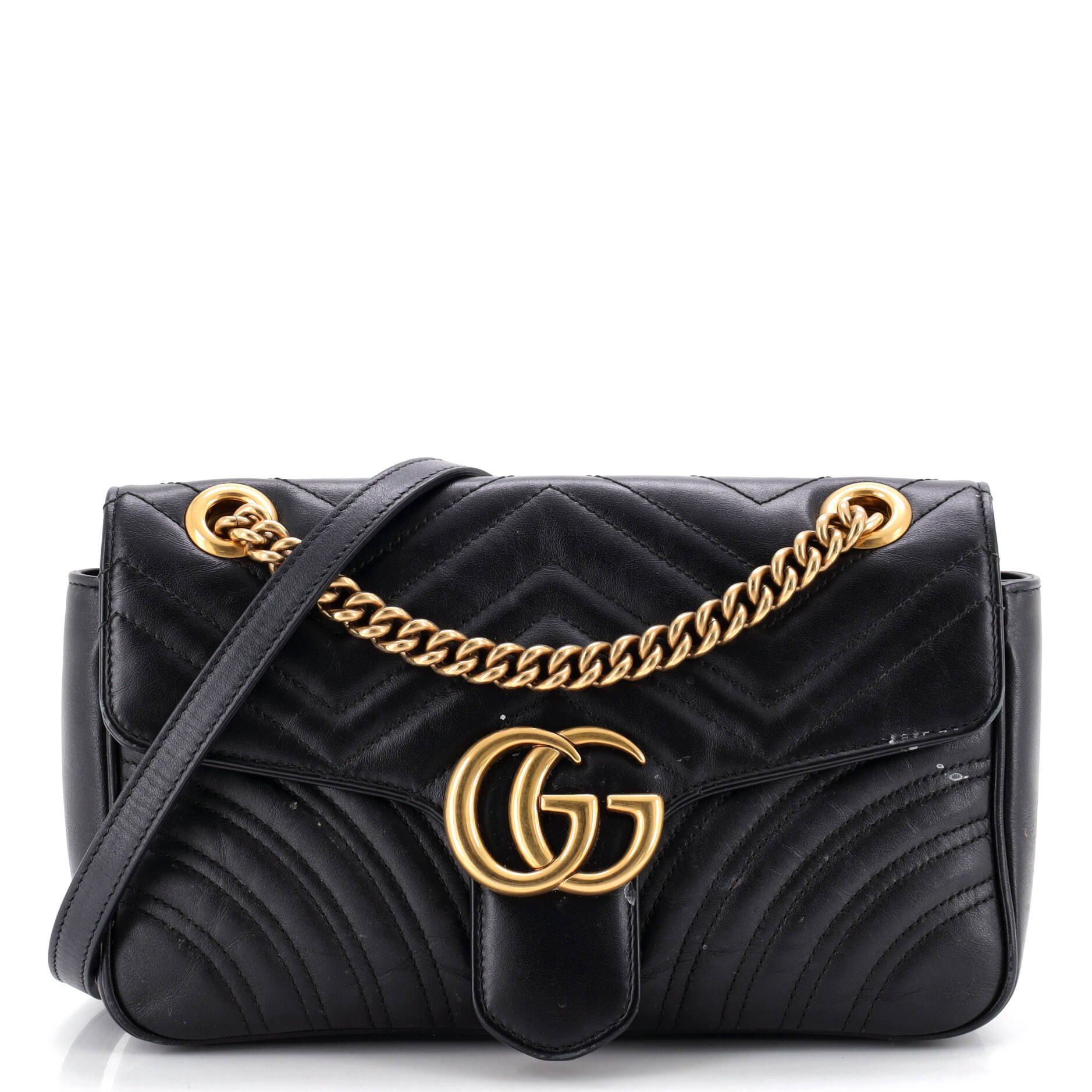 GG Marmont Flap Bag Matelasse Leather Small