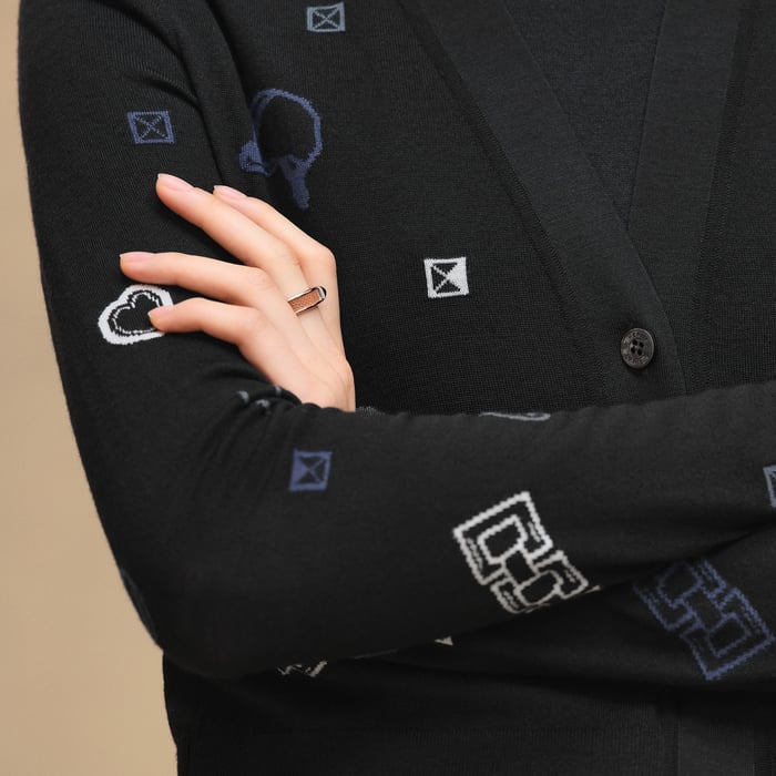 Noir "Candy Libris Bandana" Light Long-sleeve Cardigan