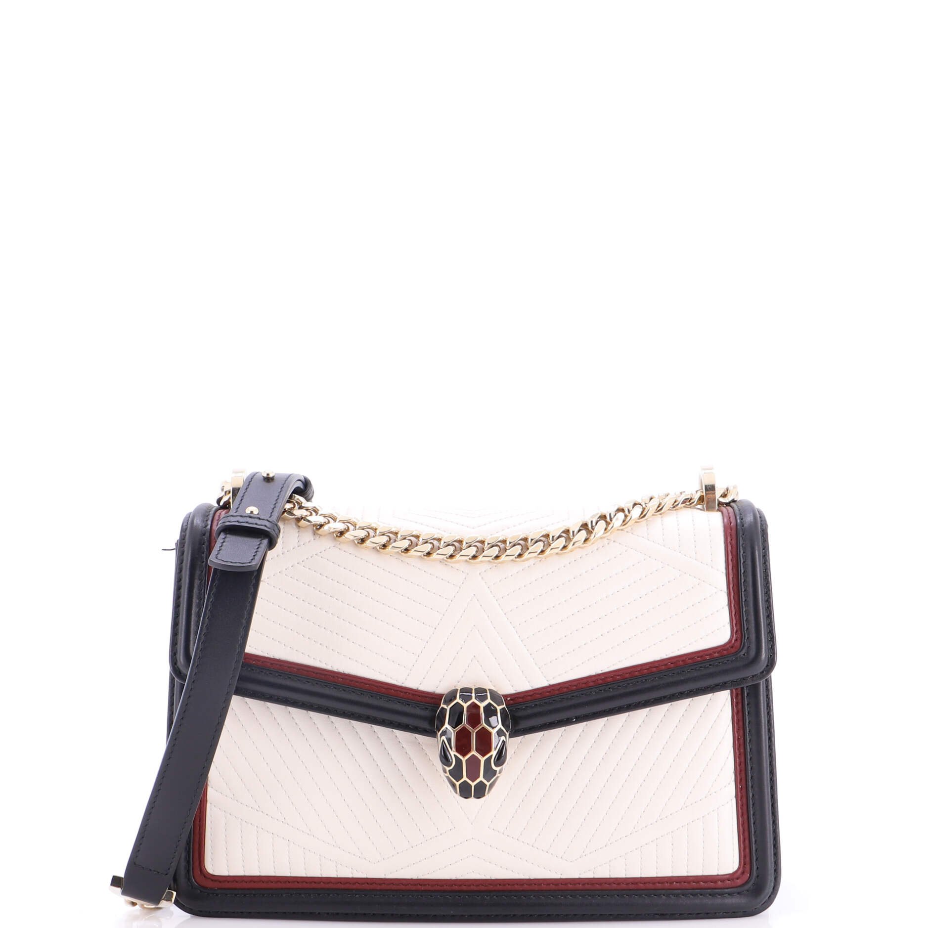 Serpenti Forever Shoulder Bag Quilted Leather Small