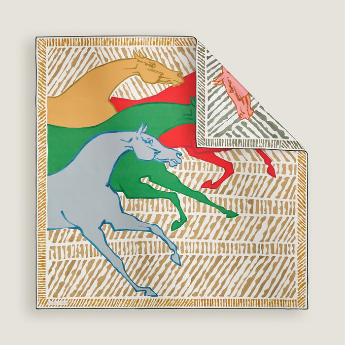 Au Triple Galop Double Face Scarf 90