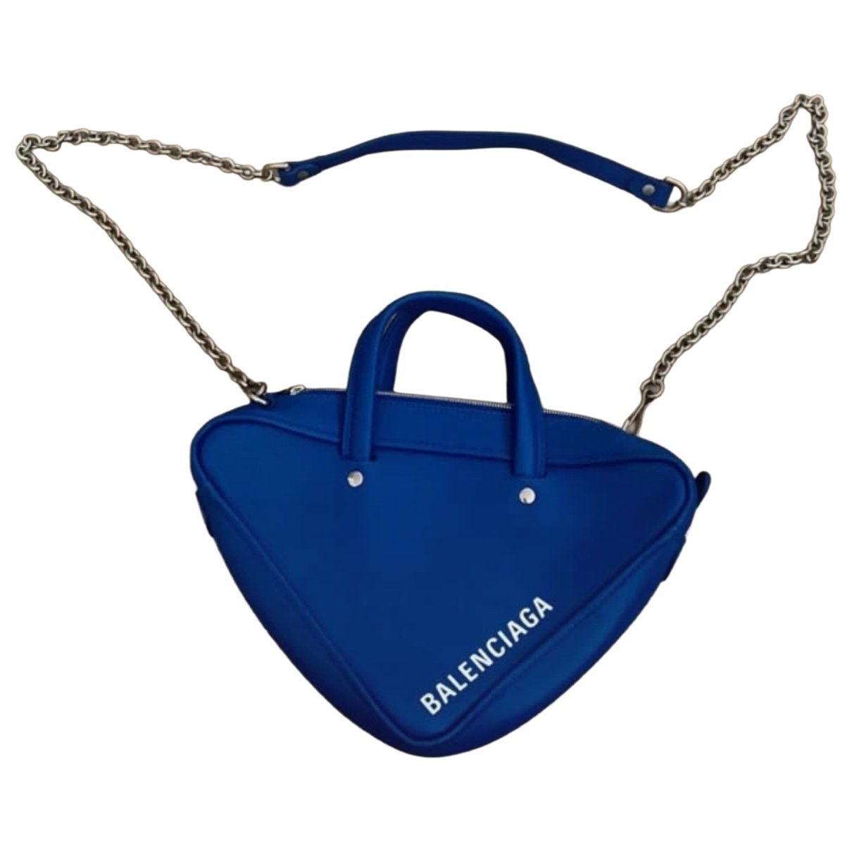 Triangle leather handbag