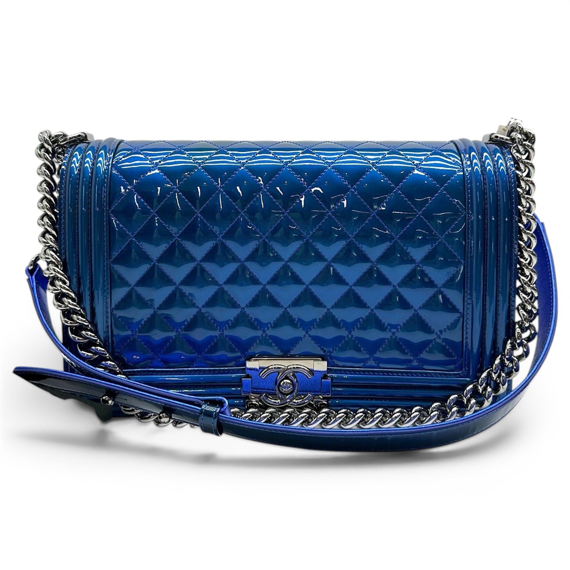 Boy patent leather crossbody bag