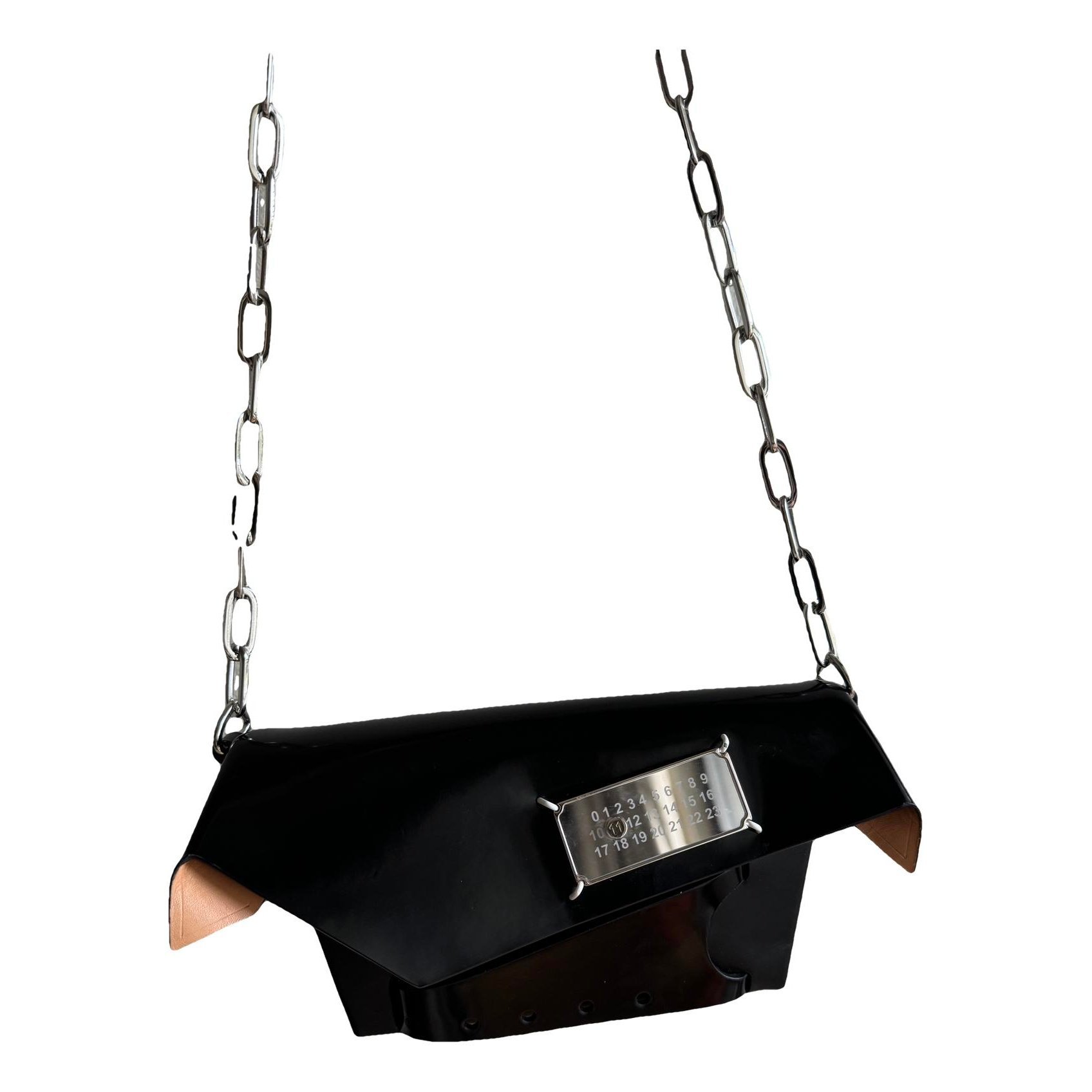 Snatched leather handbag