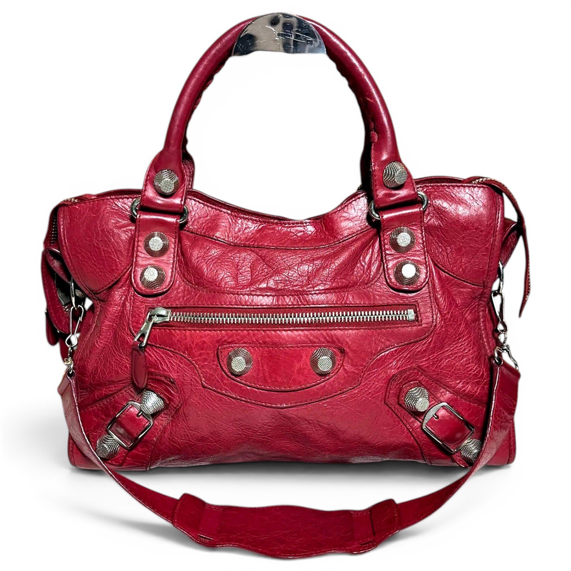 Classic Metalic leather handbag