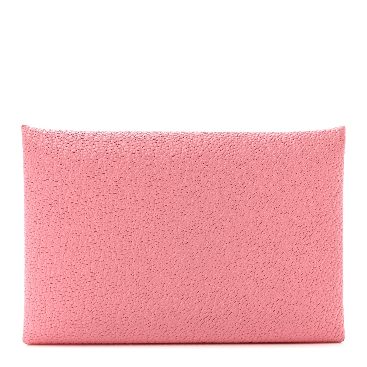 Hermes Chevre Chandra Verso Calvi Card Case Rose Confetti Brique