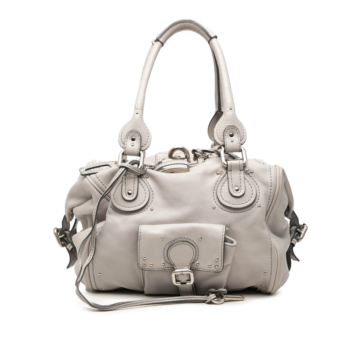 Calf Leather Paddington Front Pocket Shoulder Bag