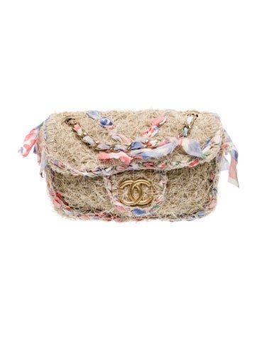 Small Straw Flap Bag