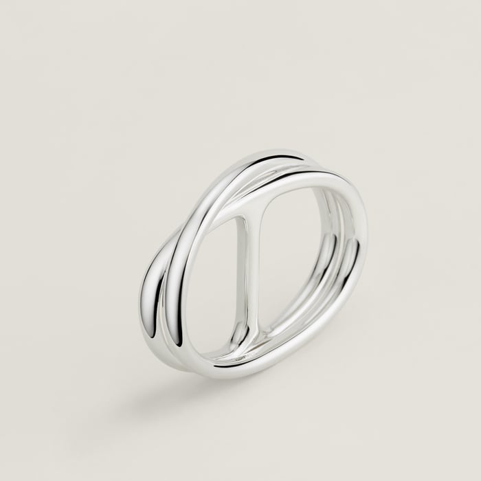 Sans Coloris Chaine d'Ancre Punk Double Ring