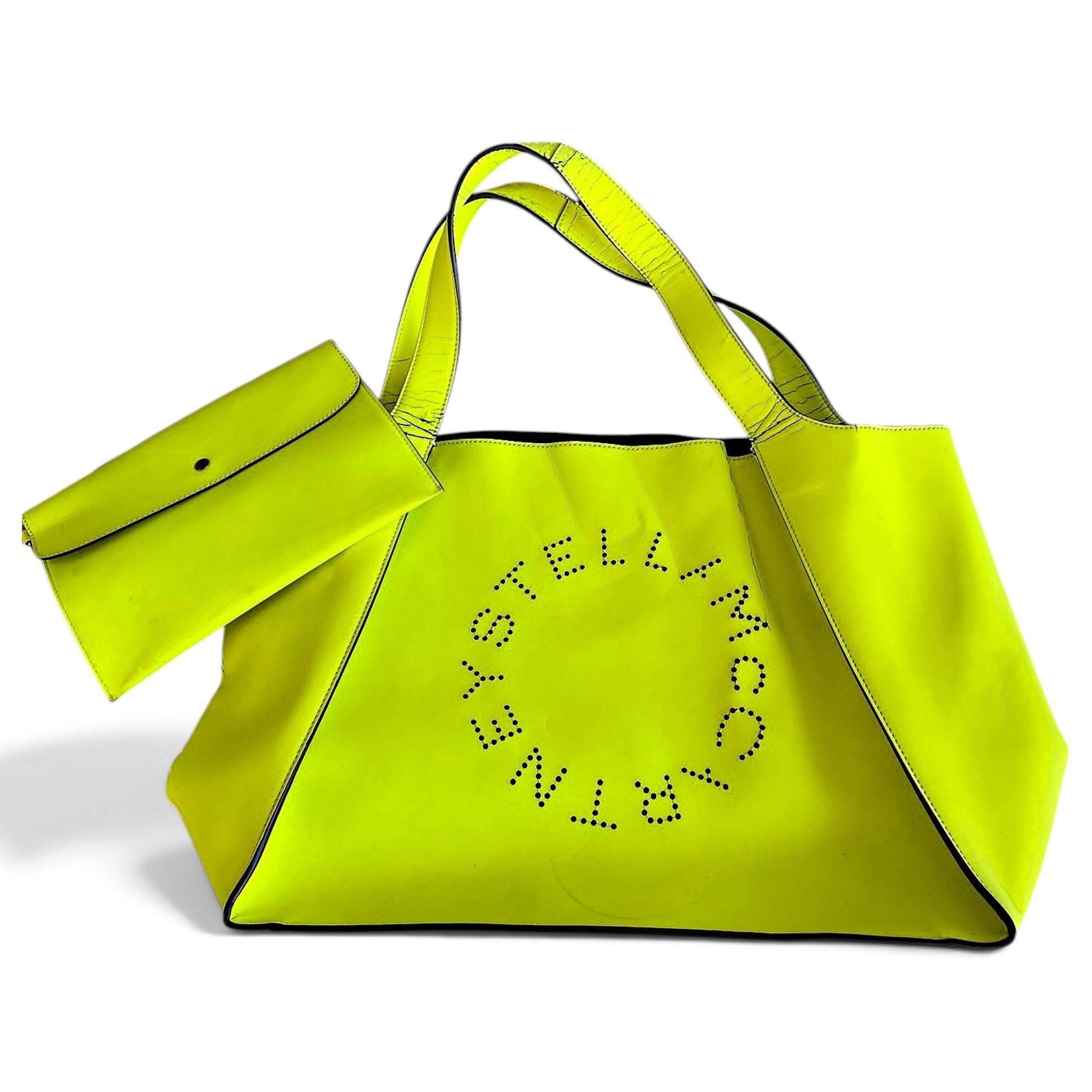 Logo vegan leather tote