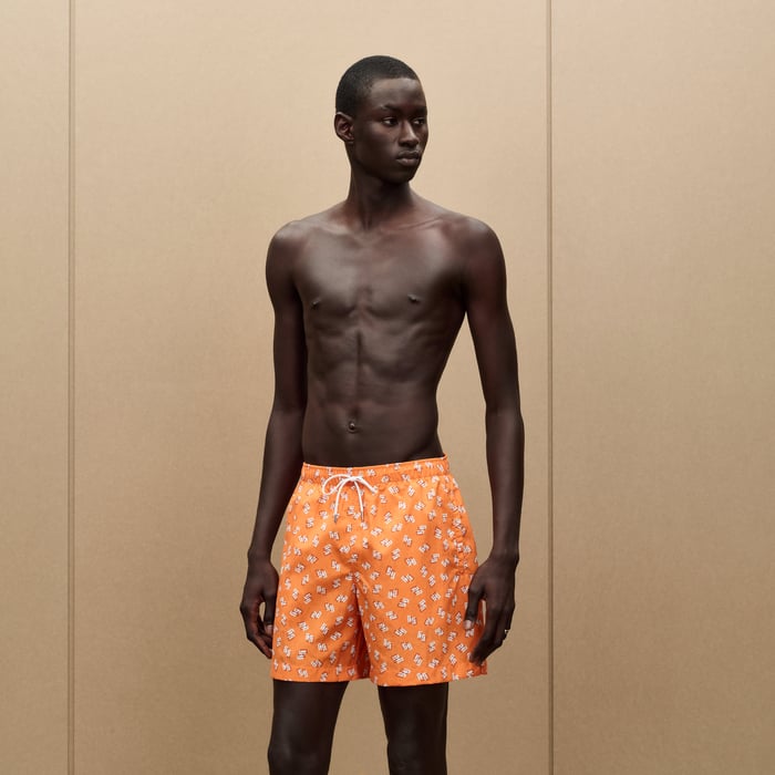 Orange Poppy "Ouh La l'H" Swim Trunks
