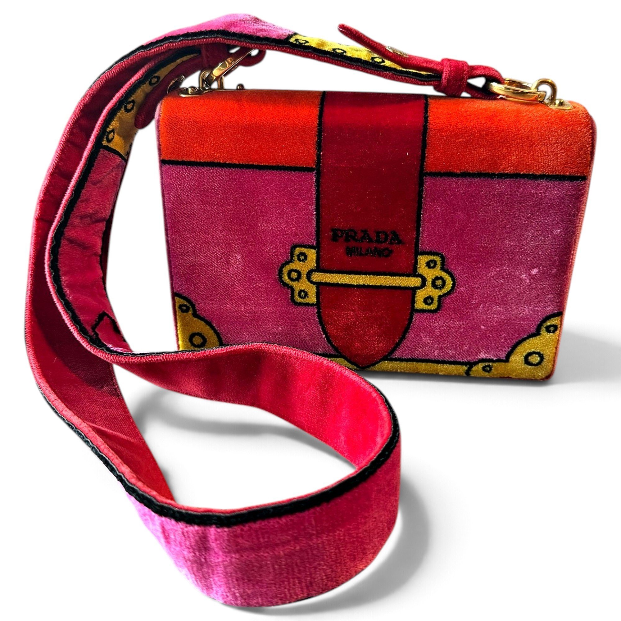 Cahier velvet handbag