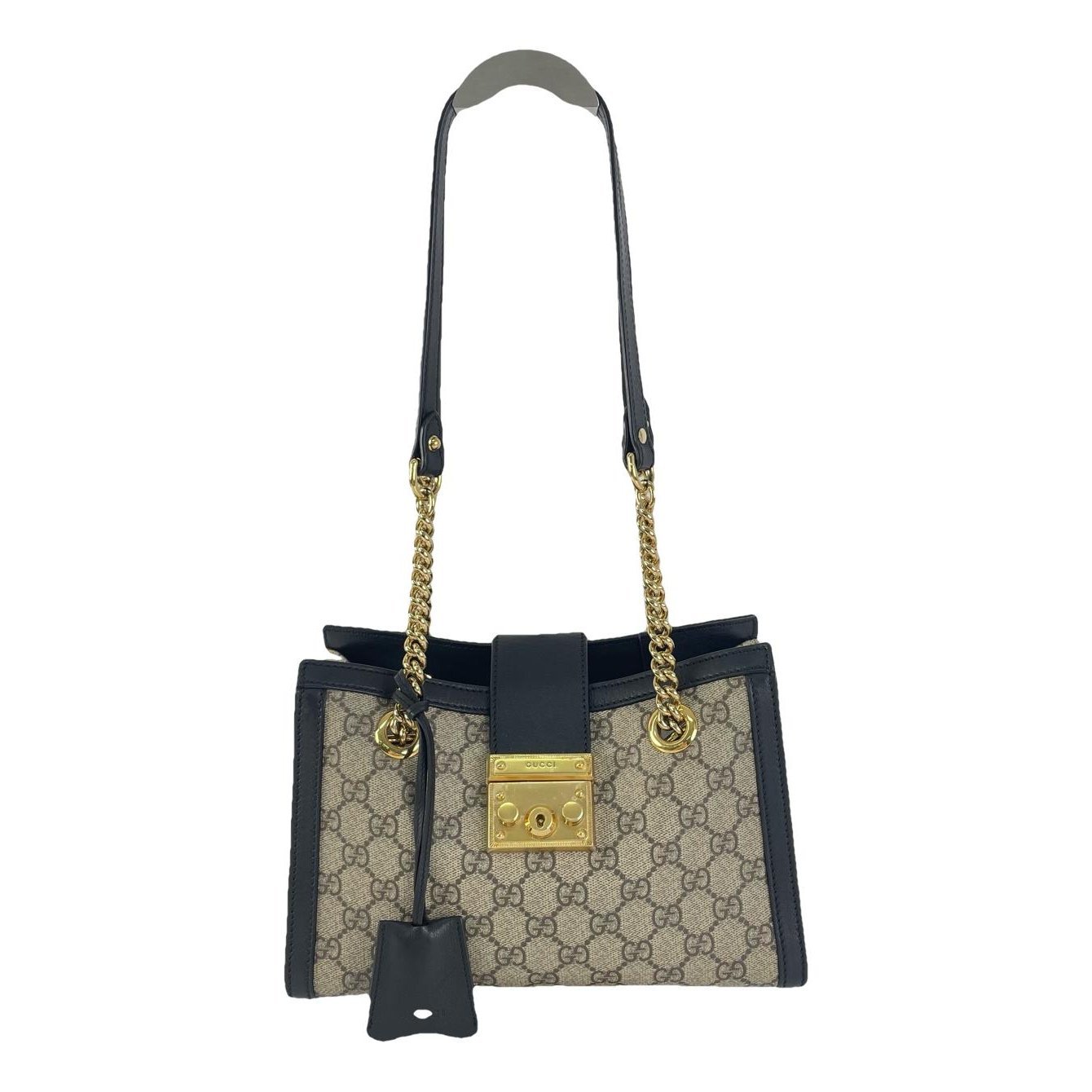 Padlock leather handbag