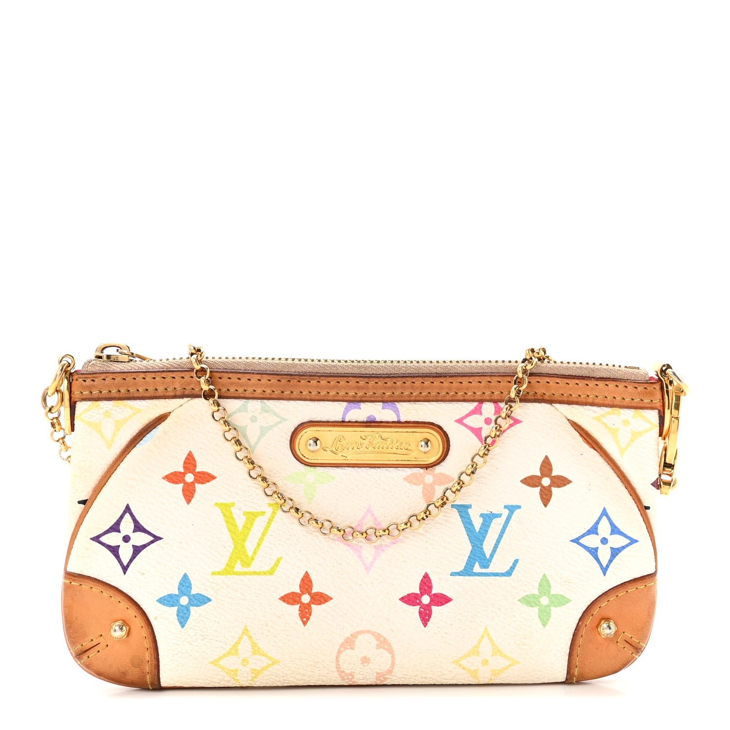 Louis Vuitton Monogram Multicolor Pochette Milla MM White