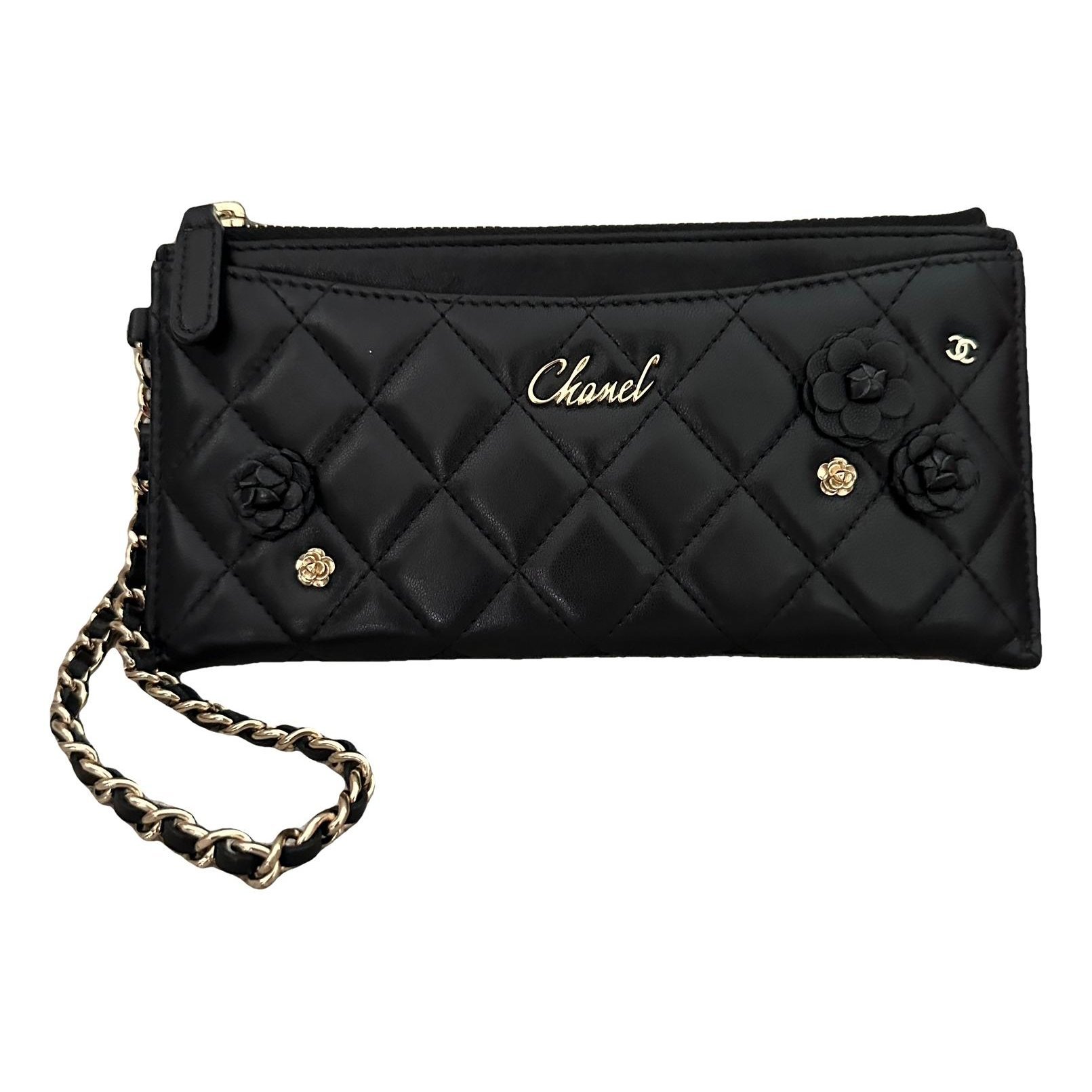 Leather clutch bag