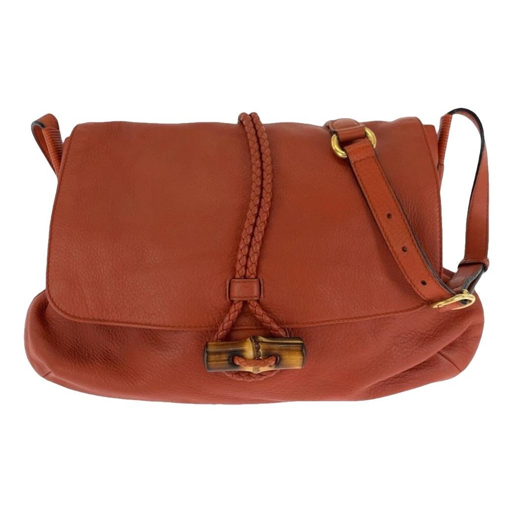 Bamboo leather handbag