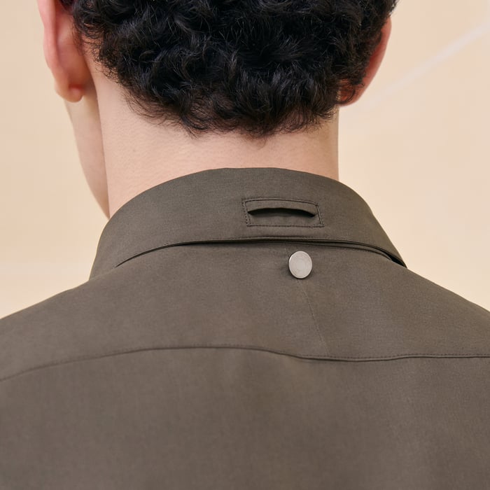 Basalte Sporty Fit Shirt With Leather Tab