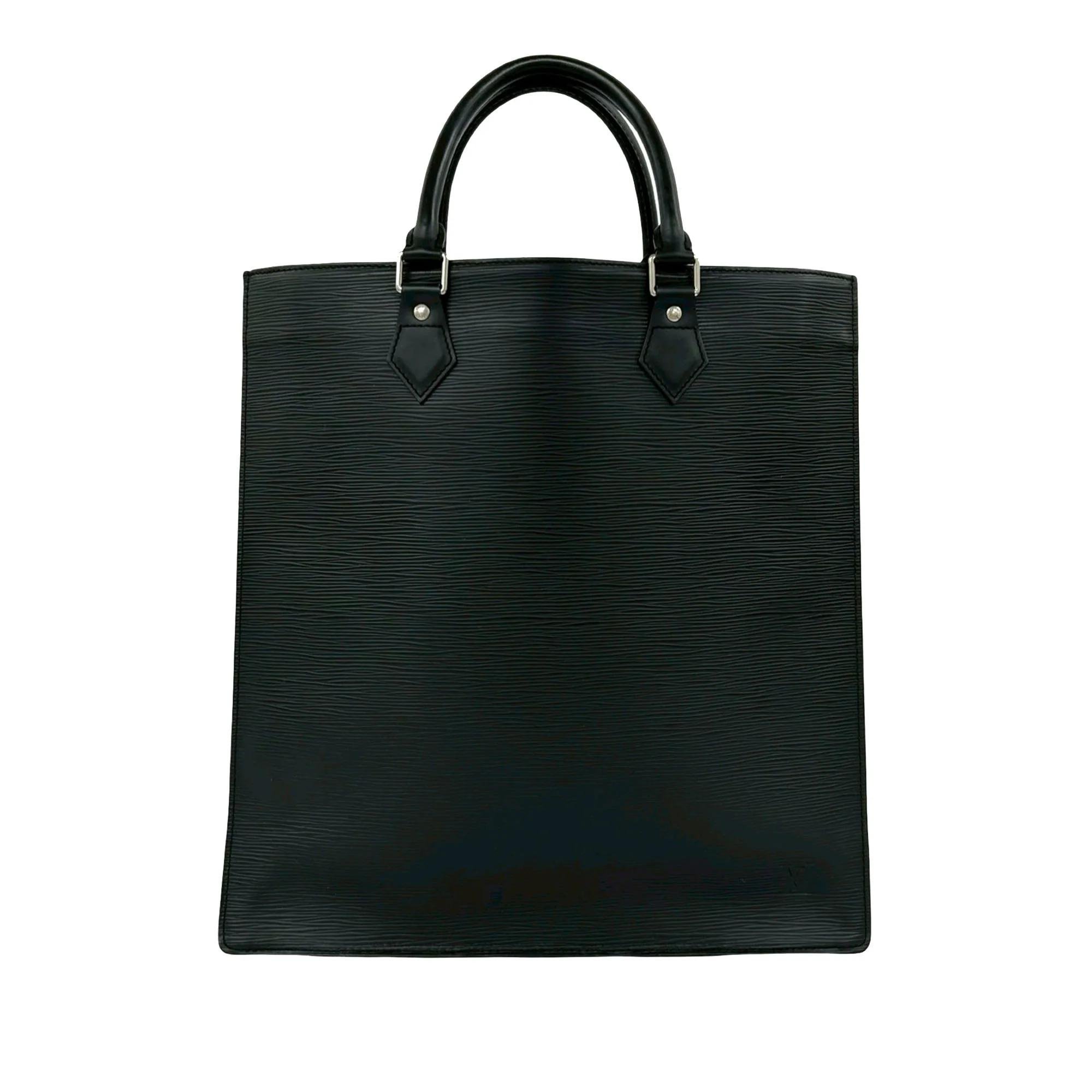 Plat leather tote