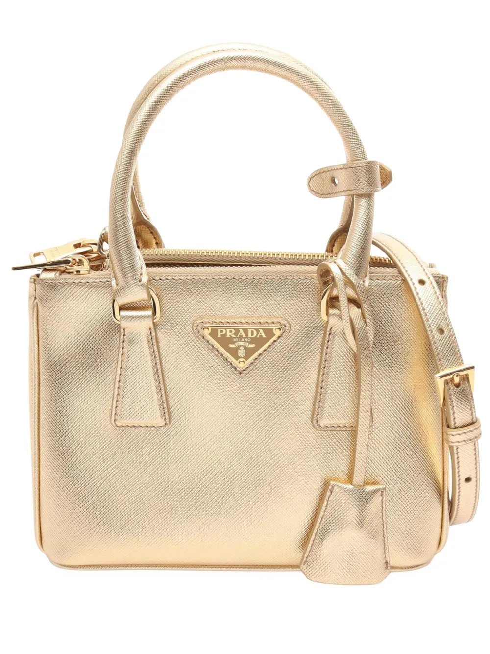2013-2026 Mini Saffiano Lux Galleria Double Zip satchel