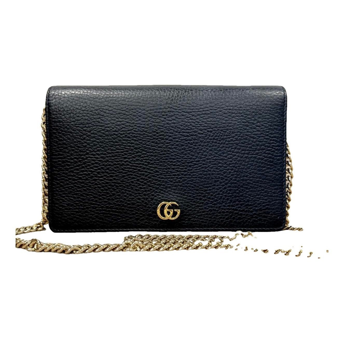 GG Marmont Chain Flap Wallet leather crossbody bag