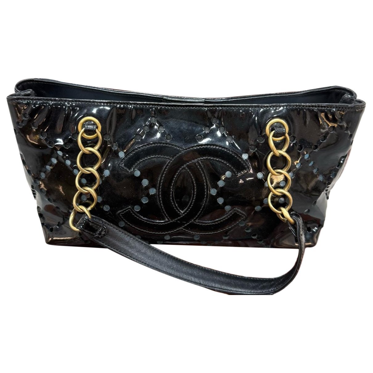 Patent leather tote