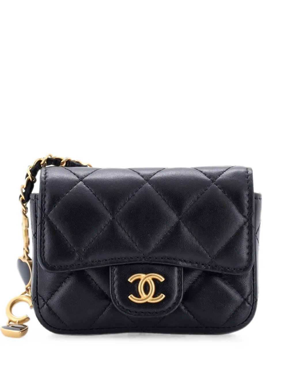 Coco de Toi Heart Quilted Lambskin Mini belt bag