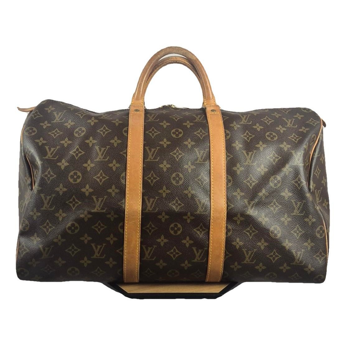 Keepall leather travel bag