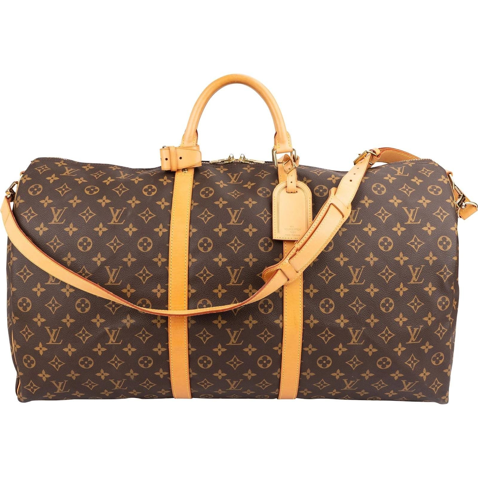 Keepall leather travel bag