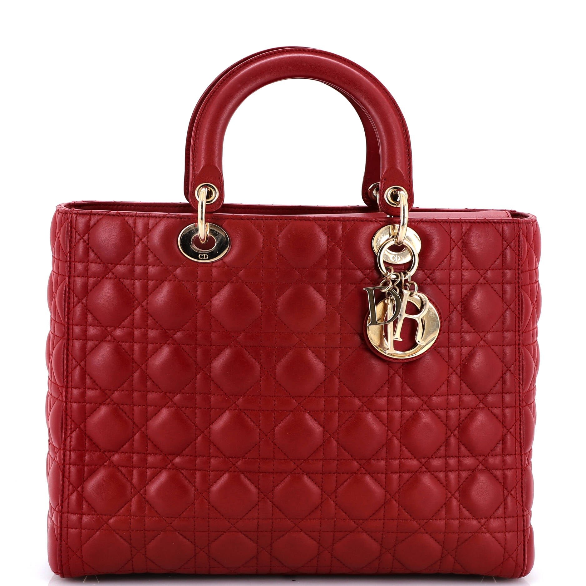 Lady Dior Bag Cannage Quilt Lambskin Large