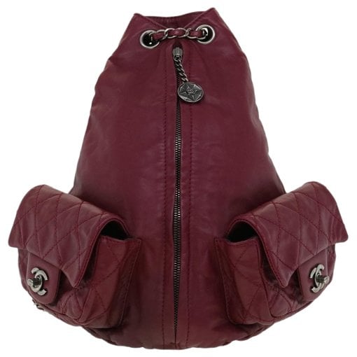 Leather backpack